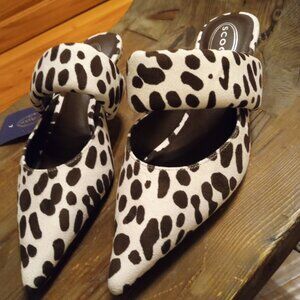 Scoop NYC Women's Size 7 Pointed Toe Kitten Heel Mary Jane Mules NEW!